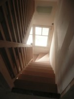 Escalier en hêtre - un quart  tournant
